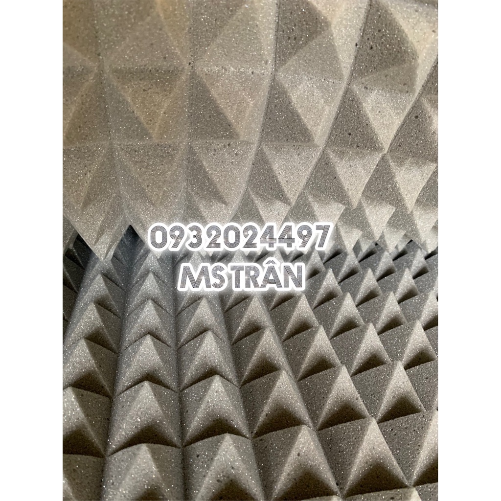 Tấm Mút Tiêu Âm Cách Âm Kim Tự Tháp  1m6 x 2m Dày 5CM Màu Xám Đen Giá Rẻ