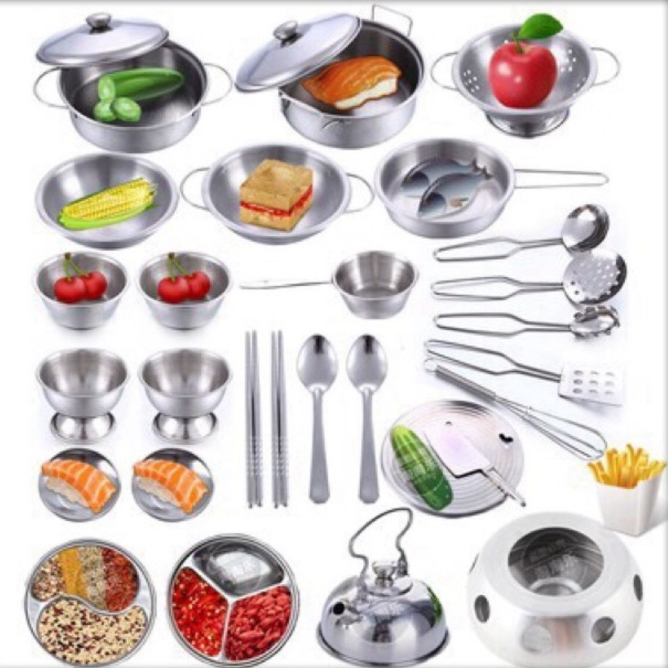 Bộ đồ chơi nấu ăn inox