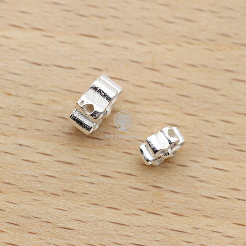 Charm bạc hoa anh đào, charm bạc hoa xỏ ngang - NQ Jewelry