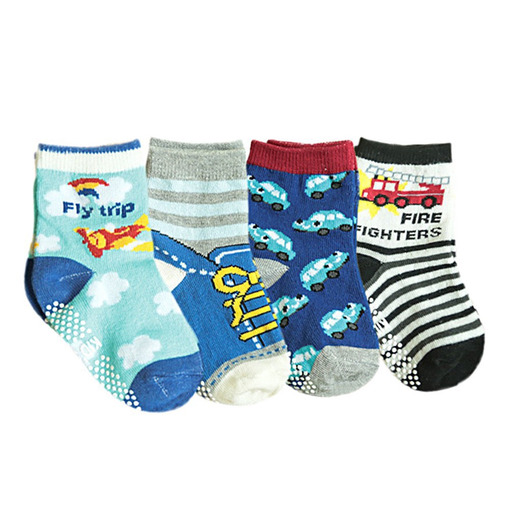 Bộ 12 Đôi Vớ Cotton Chống Trượt Cho Bé