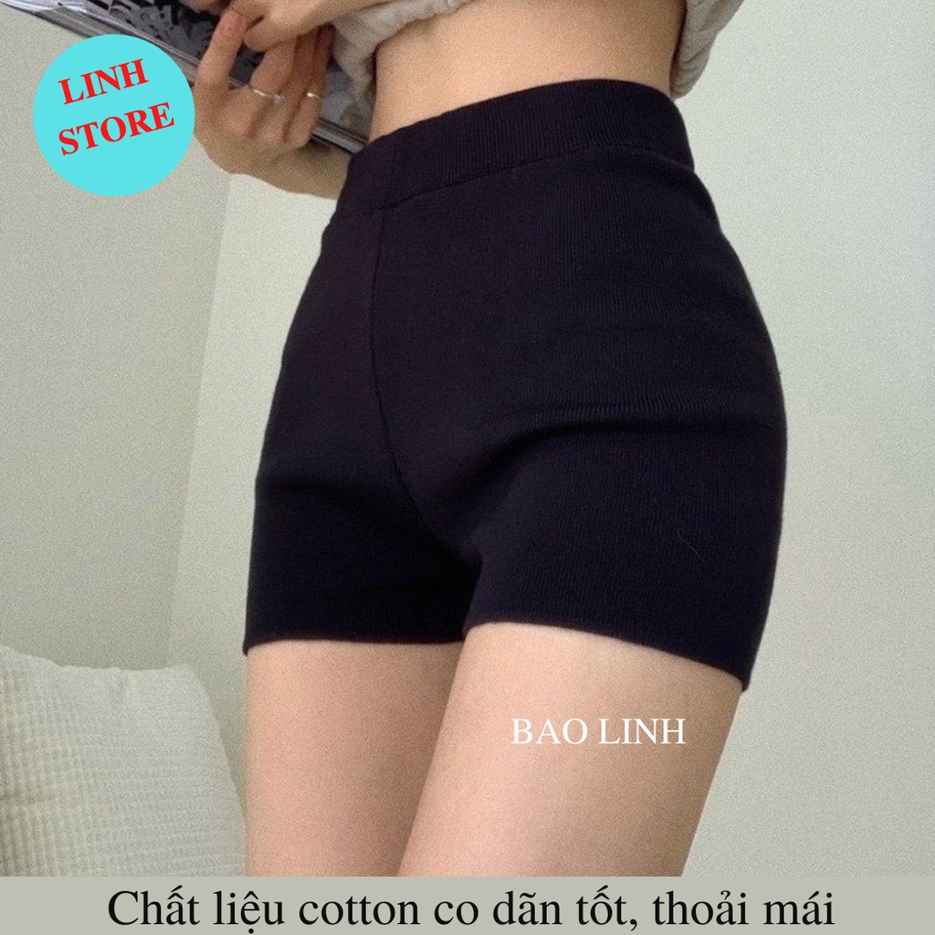 Quần Đùi Nữ Lưng Cao LINH STORE BigSize Dáng Legging Mặc Ở Cạp Chun Chất Liệu Cotton Co Dãn | BigBuy360 - bigbuy360.vn