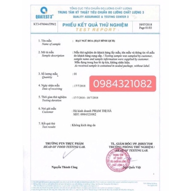 Hạt Đình Lịch ( mặt nạ ngũ hoa hạt nhỏ gói 1kg)