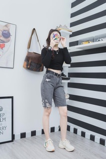 Quần Jeans Ngố Rách Mảng🍂