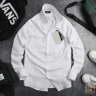 ⏩⏩Áo Sơ mi nam trắng tay dài cao cấp chất liệu cotton chống nhăn [VNXK] [MH]