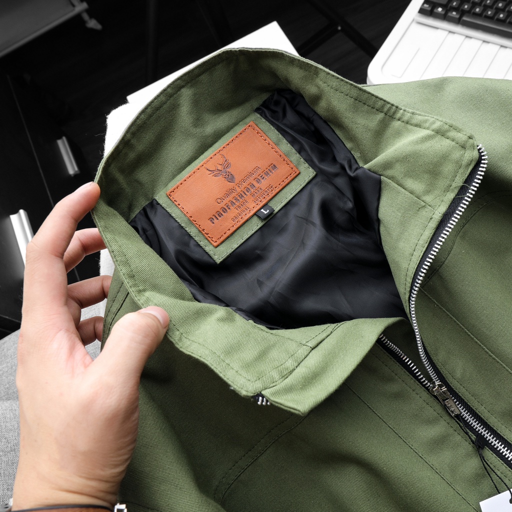Áo khoác kaki nam kiểu dáng basic phong cách Pigofashion Zakkj02 (3 màu)