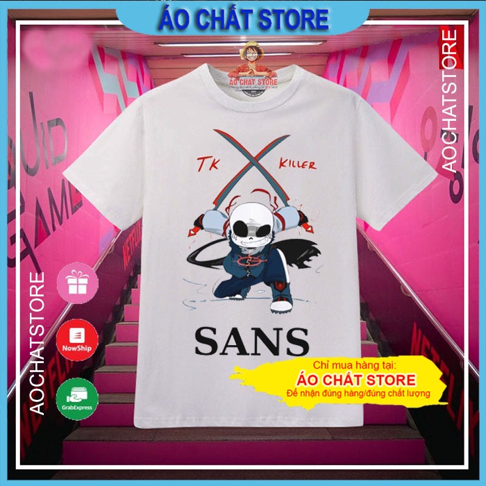 BST Áo thun Sans Undertale bé trai bé gái siêu độc nhiều mẫu S06 | Áo Among Us trẻ em đẹp | Áo Chất Store