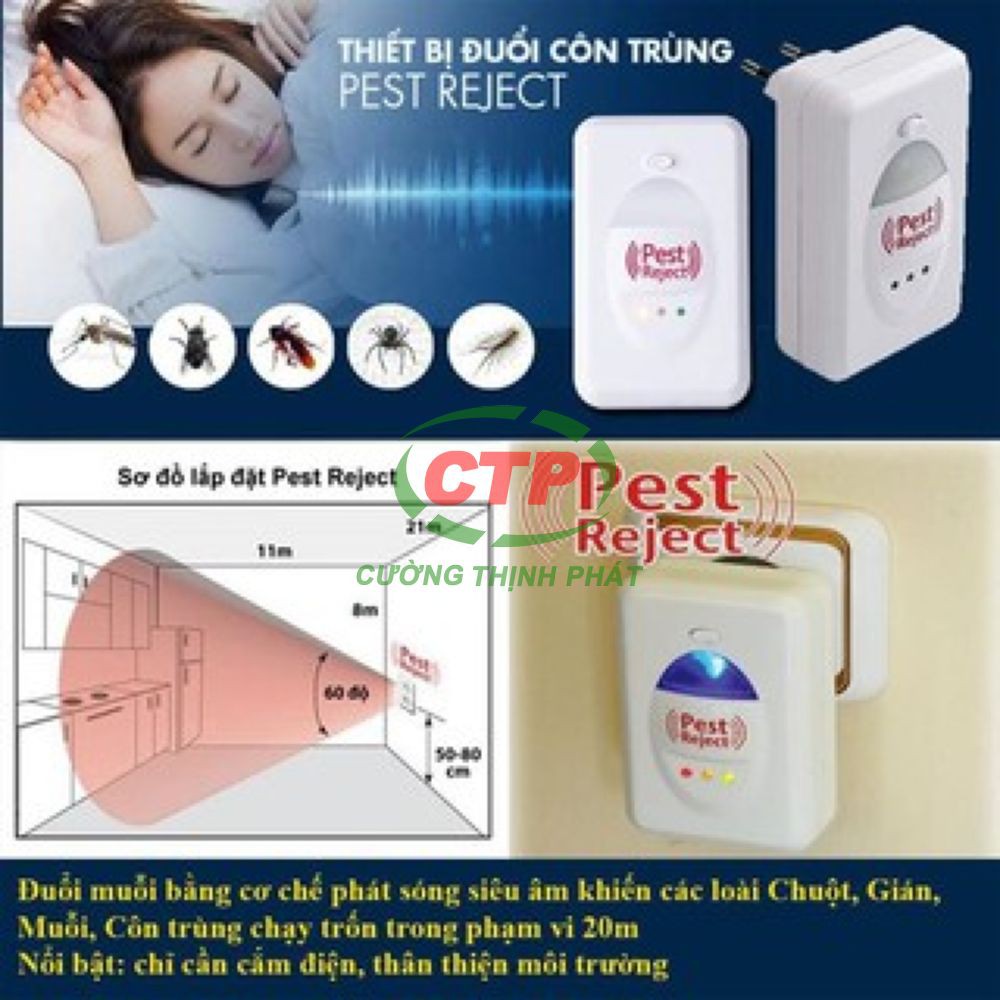 Máy Đuổi Côn Trùng, Thiết Bị Xua Đuổi Côn Trùng Pest Rejeck Loại Tốt