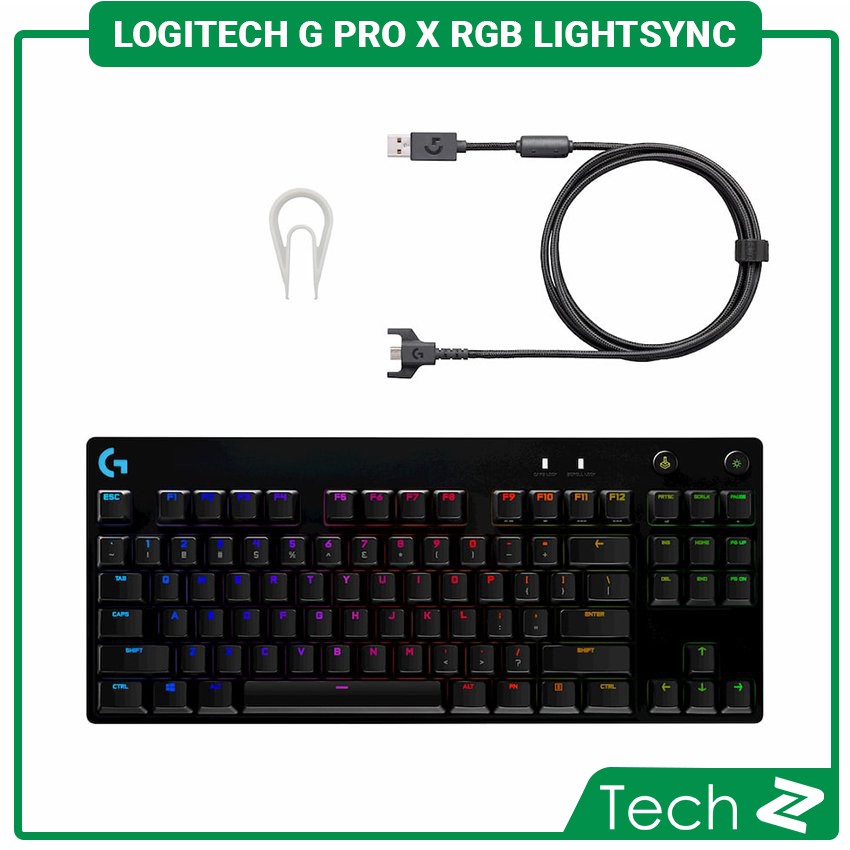 Bàn phím cơ Logitech G Pro X RGB Lightsync GX Clicky Blue Switch