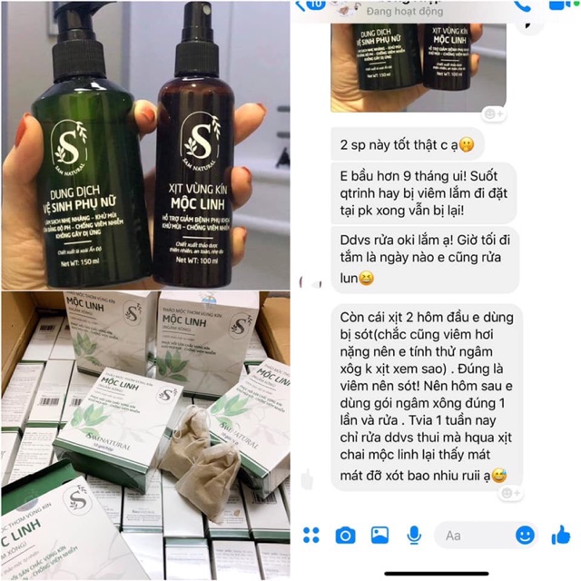 [Sam Natural] Xịt vùng kín mộc linh