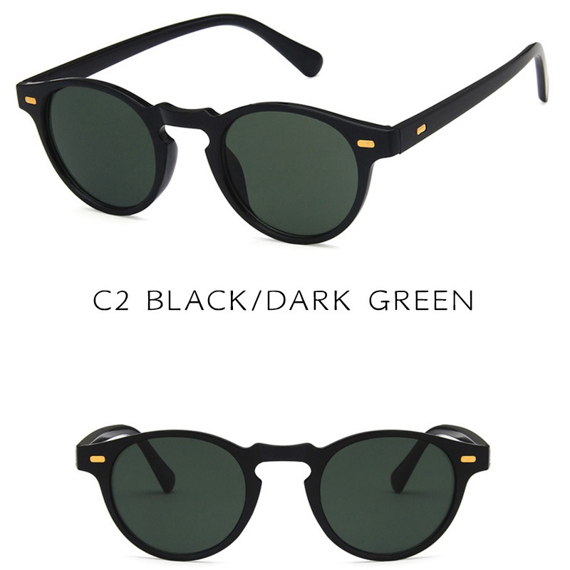 Kính mát thời trang UV400 khung oval nhỏ cổ điển dành cho nam và nữ