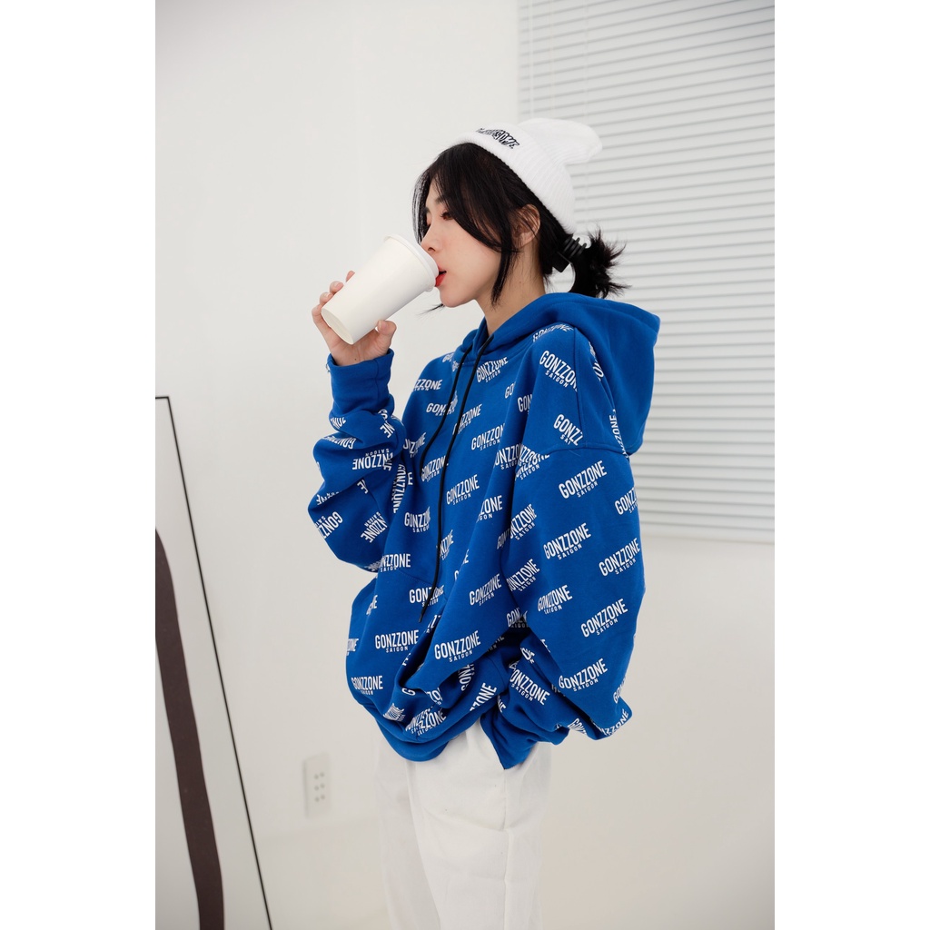 Áo Hoodies Nỉ Mùa Đông Form Rộng Gonzzone - Màu Xanh Bích | BigBuy360 - bigbuy360.vn
