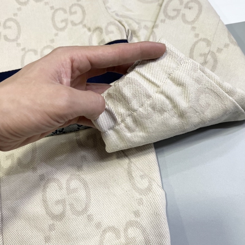 Áo khoác bò gucci phối viền ngực cao cấp, áo khoác nam phong cách thời trang 6845