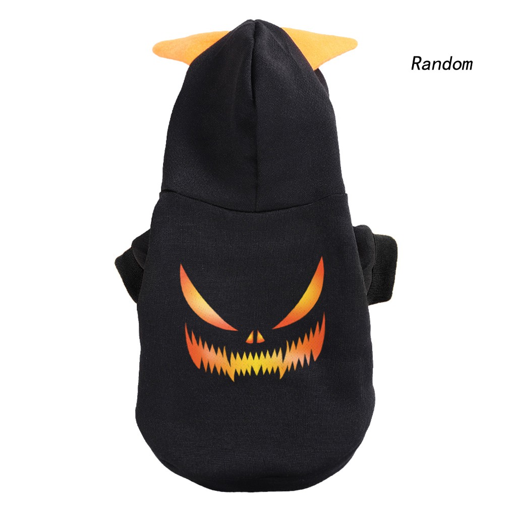 Áo Hoodie Họa Tiết Bí Ngô Halloween Cho Thú Cưng