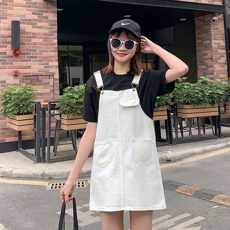 Đầm Yếm Denim Thiết Kế Mới Thời Trang Theo Phong Cách Hàn Quốc Dành Cho Nữ