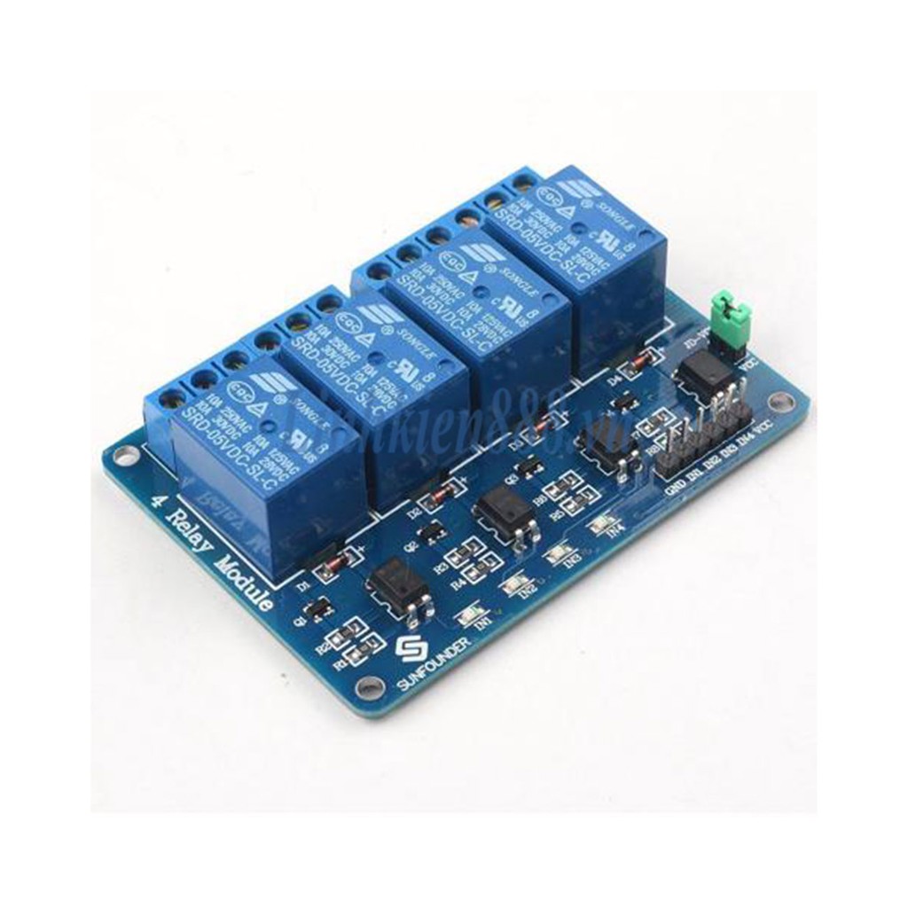 Module Relay 4 Kênh 5V-220V 10A