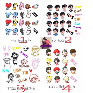 sticker dán BTS và blackpink