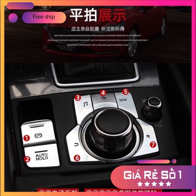 Ốp phím Mazda 3 , Cx5  , Mazda 6 , Cx8 , Cx3