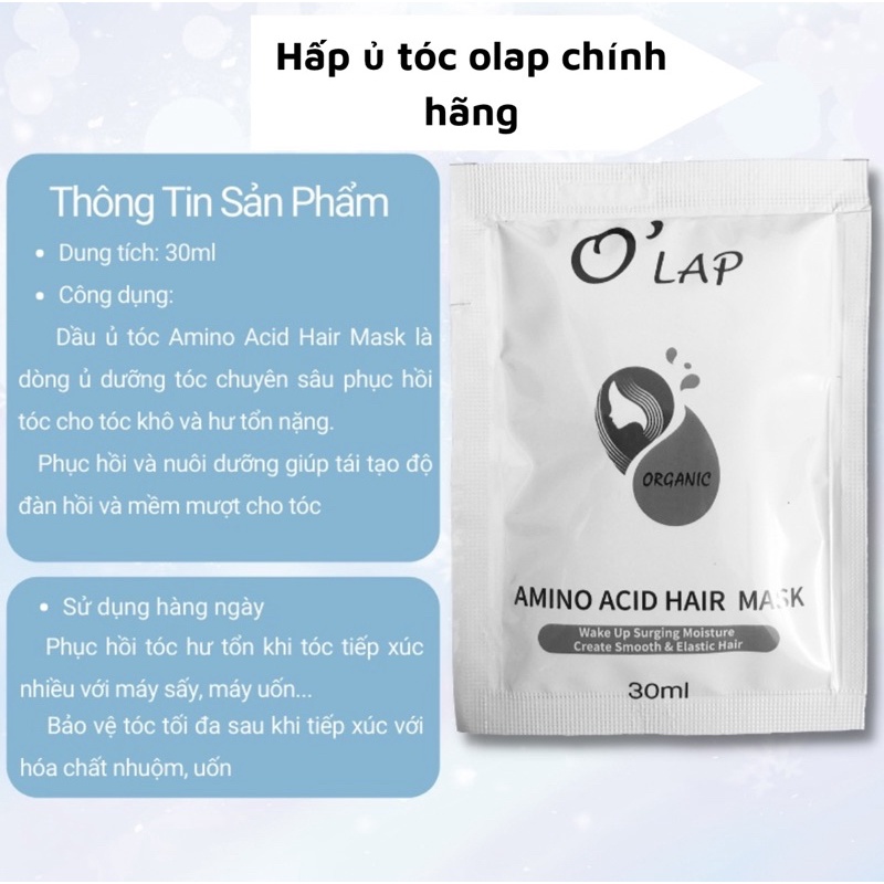 Hấp ủ tóc phục hồi mềm mượt tại nhà chính hãng OLAP 100ml