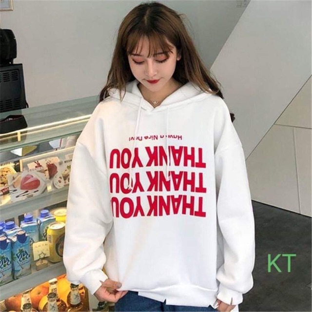 Áo hoodie Thank you ngược KTH0919