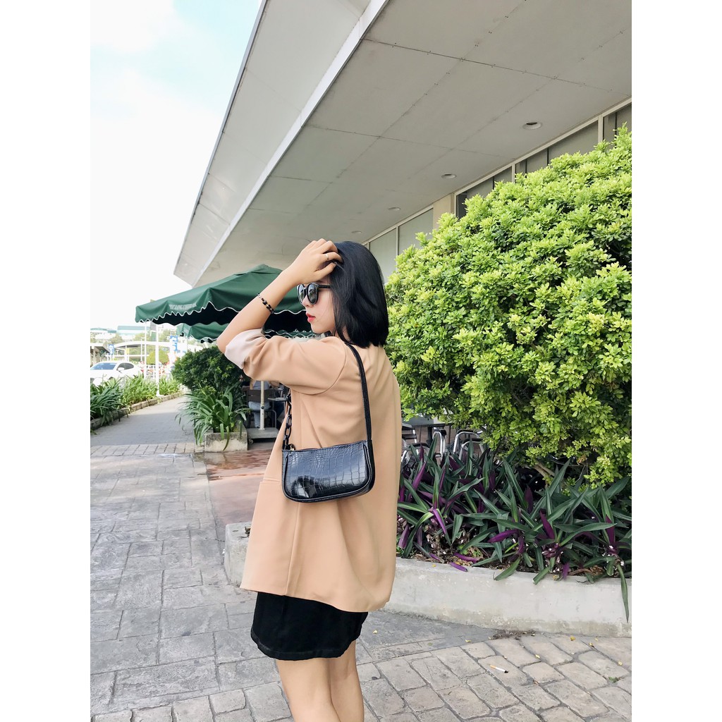 ÁO BLAZER NÂU ẤM 2 LỚP STYLE ULZZANG HÀN QUỐC (ảnh thật/sẵn/có video) | BigBuy360 - bigbuy360.vn