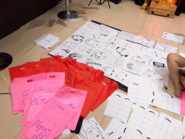 Combo 10tờ Facechart. Học makeup trên giấy. | BigBuy360 - bigbuy360.vn