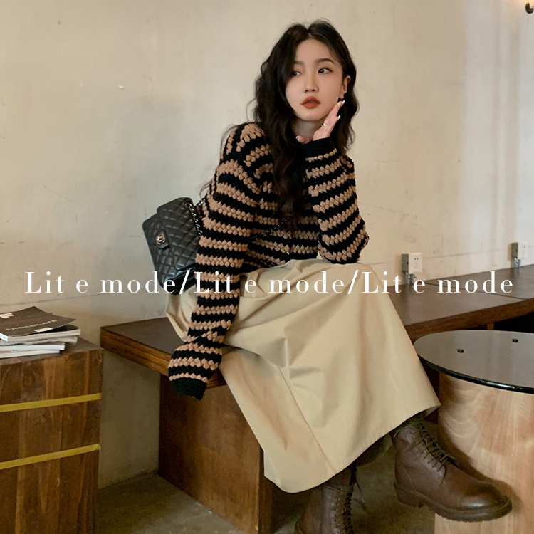 Áo Cardigan Dệt Kim Tay Dài Kẻ Sọc Thời Trang Hàn Quốc Cho Nữ | BigBuy360 - bigbuy360.vn