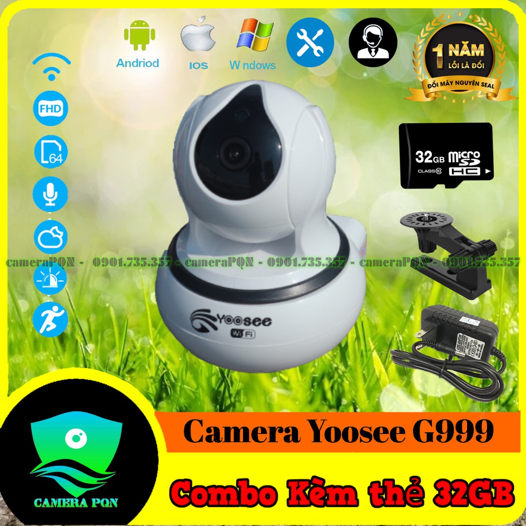 Camera Yoosee Không Râu G999 Kèm Thẻ Nhớ 32GB