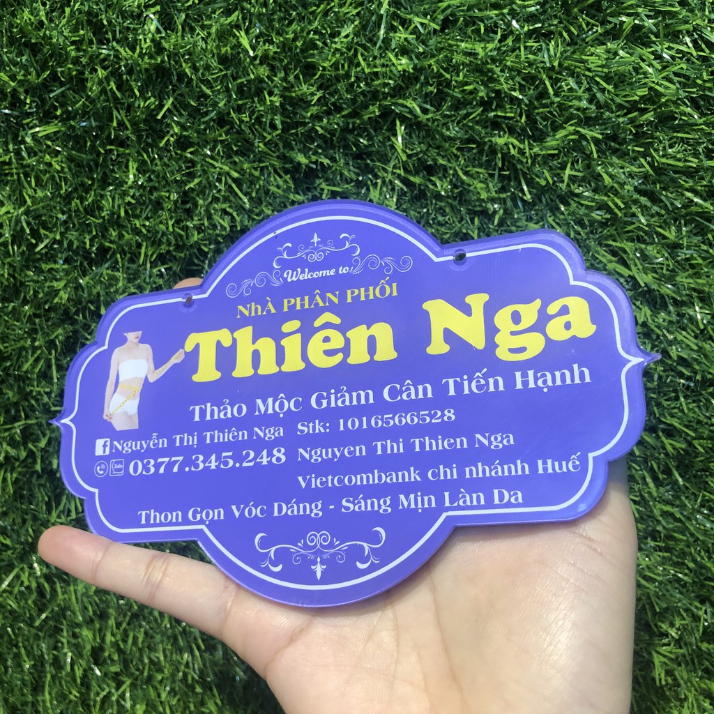 Bảng hiệu mica in thông tin shop của bạn - Thiết kế theo yêu cầu