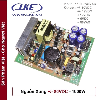 Mạch nguồn xung 1000w 80v đôi