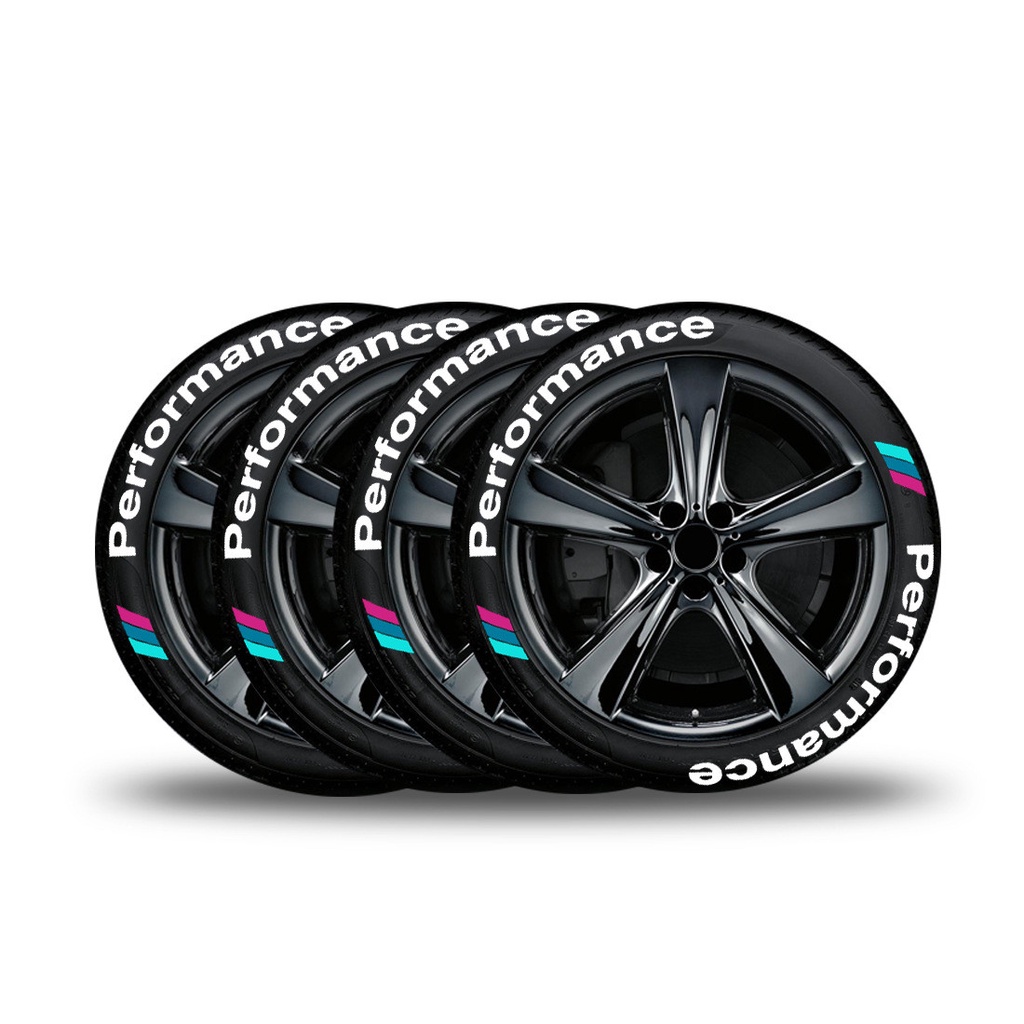 Sticker chữ M-Performance 3D chống thấm nước dán trang trí lốp xe đua