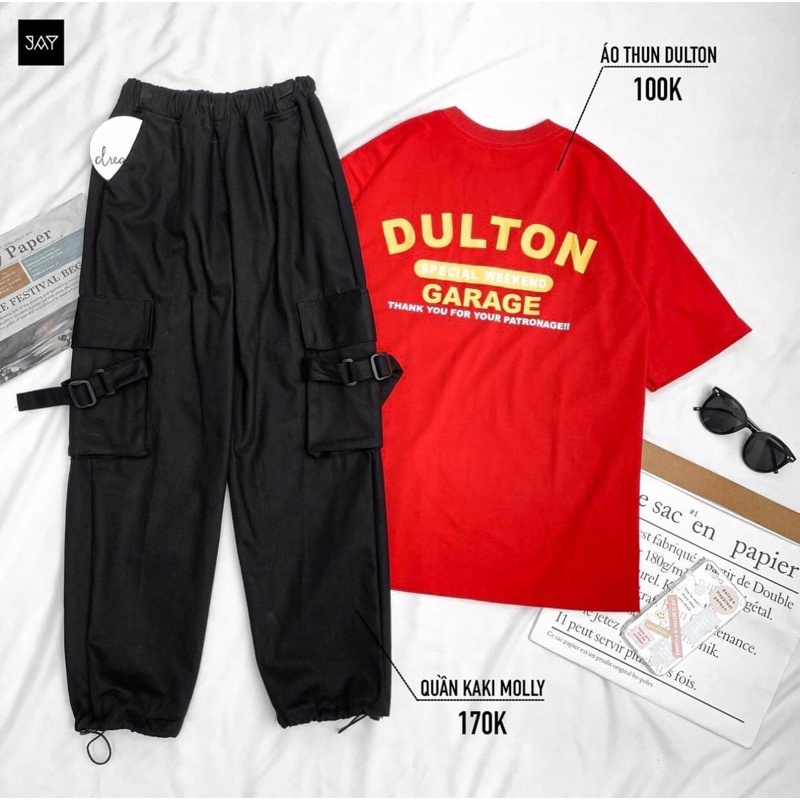 Áo Thun Tay Lỡ Unisex DULTON màu ĐEN/ĐỎ/XANH ❤️/Nam nữ unisex/FREESHIP 99K ❤️