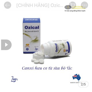[CHÍNH HÃNG] Ozical viên uống bổ sung CANXI và Vitamin D3 – RÔNG VÀNG