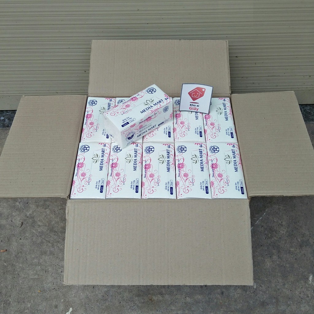 Combo 40 Bịch Khăn Giấy Rút Media Mart Cao Cấp 3 Lớp
