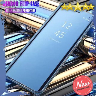 Vỏ Bao Da Điện Thoại Nắp Gập Mặt Kính Trong Suốt Kèm Giá Đỡ Cho Oppo F11 F11 Pro Ốp