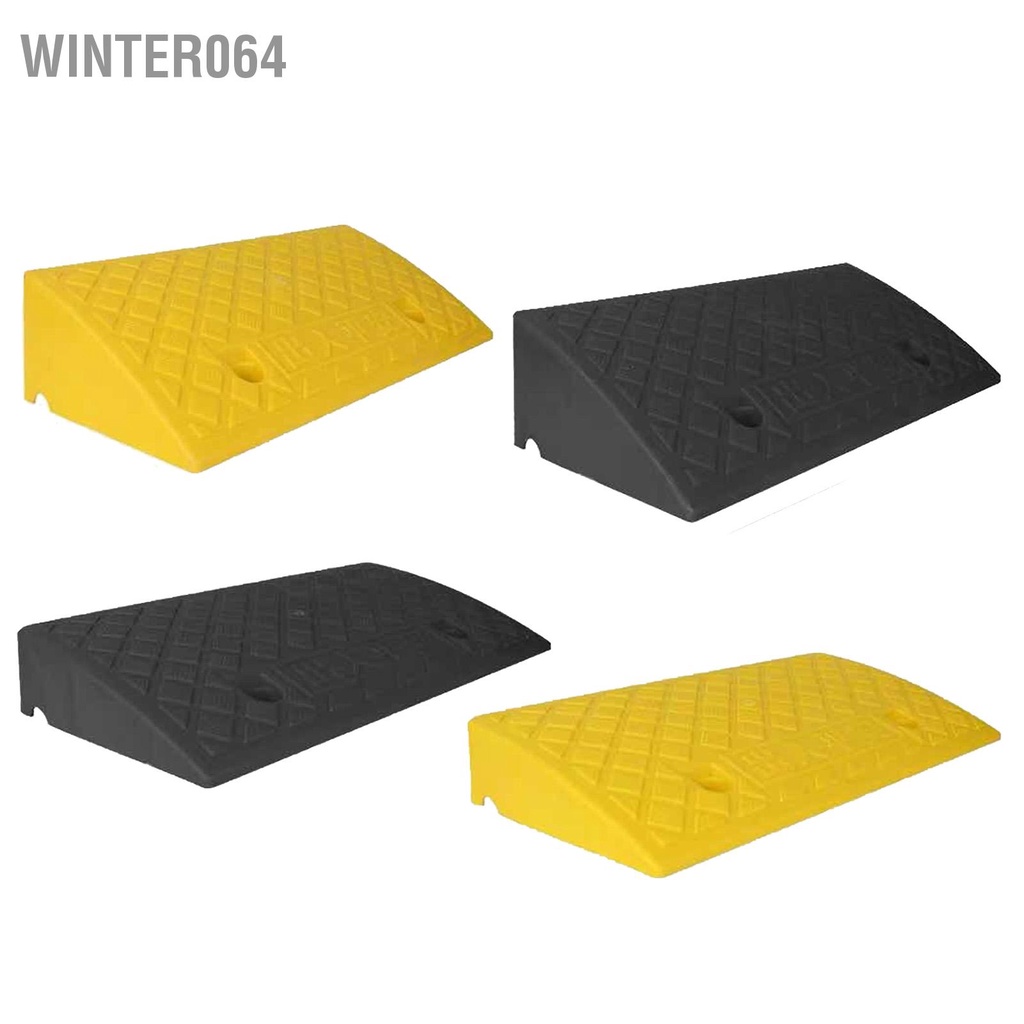 9/13.5cm Bậc lên dốc xuống thang màu đen và vàng Màu sắc Tấm lót bước bằng nhựa nhẹ cho bãi đậu xe đường phố Winter064