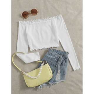 Áo crop top + Áo trễ vai