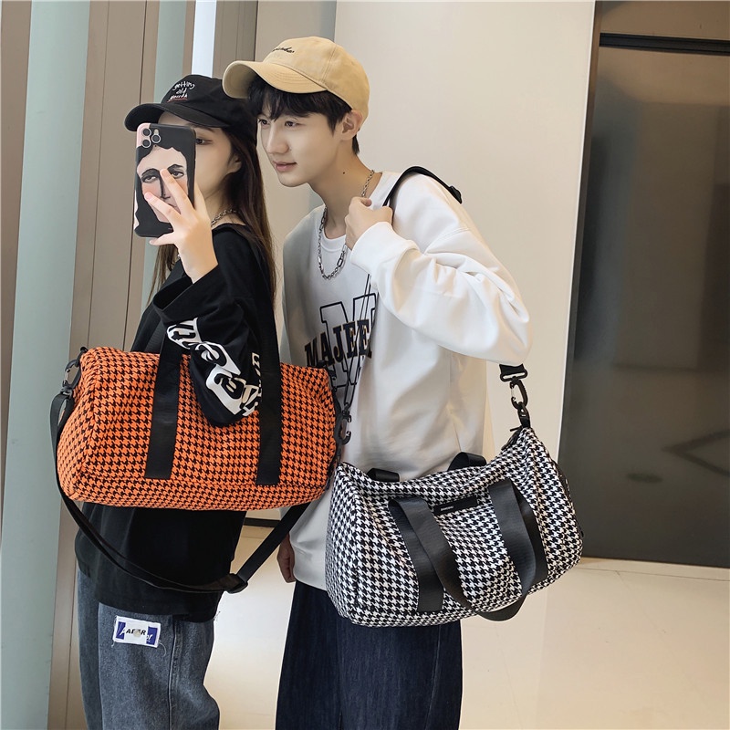 Túi xách cỡ lớn kẻ sọc caro thời trang trẻ trung