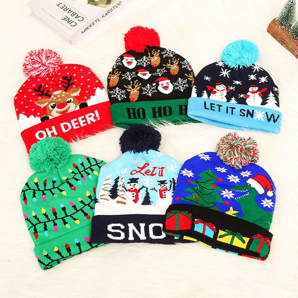 Mũ beanie Họa Tiết Hoạt Hình Phong Cách Giáng Sinh