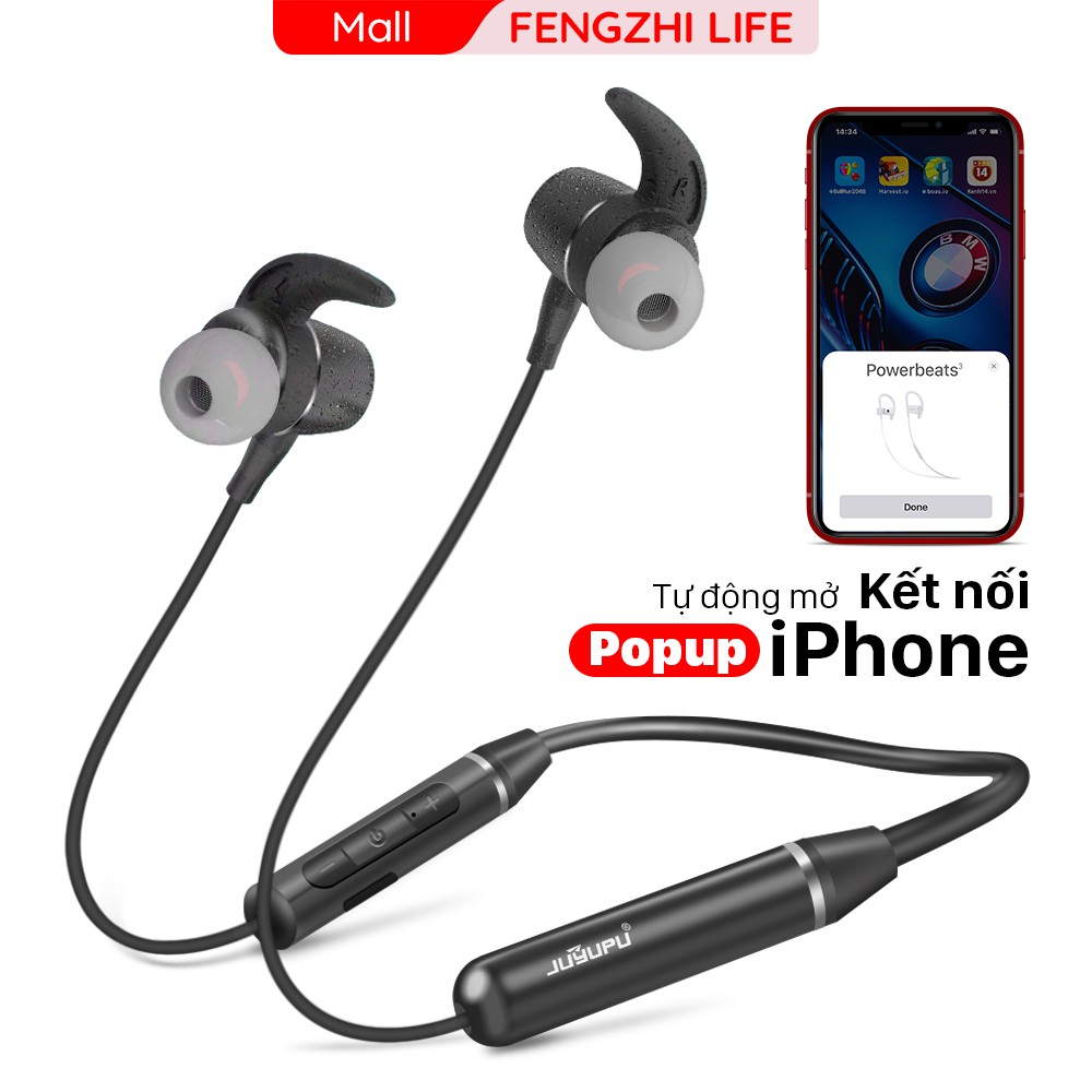 Tai nghe bluetooth FENGZHI BR101 đeo cổ thể thao popup cho iPhone Samsung OPPO VIVO HUAWEI XIAOMI tai nghe không dây