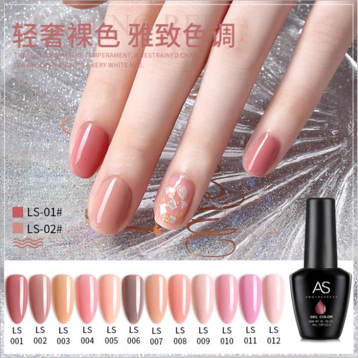Sơn Gel AS vỏ đen Mã LS ( Cam Kết Chính Hãng - làm khô sơn gel bằng máy hơ uvled )