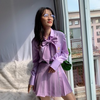 SET HỌC SINH MÀU TÍM NATTHY STYLE