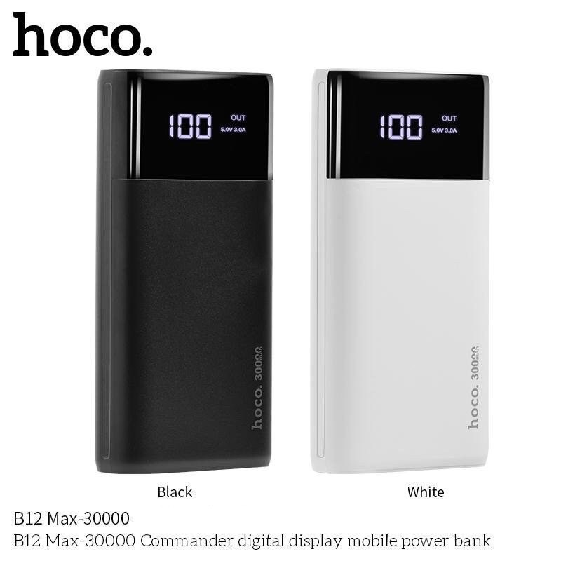 ✔BẢO HÀNH 12T✔Pin sạc dự phòng Sạc nhanh 5A Max 30000mAh Hoco B12 Max 3 cổng input,4 cổng input-Cho IPHONE-Chính Hãng