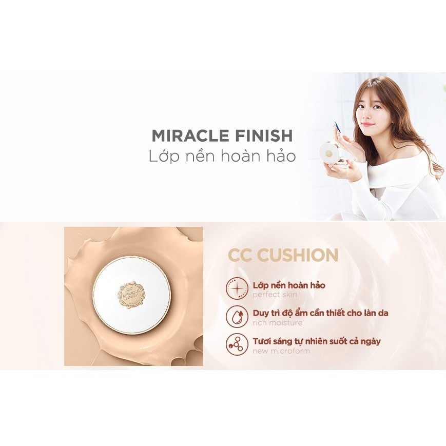 [Cam Kết Chuẩn Auth]  Phấn Nước Kiềm Dầu MIRACLE FINISH OIL CONTROL WATER CUSHION