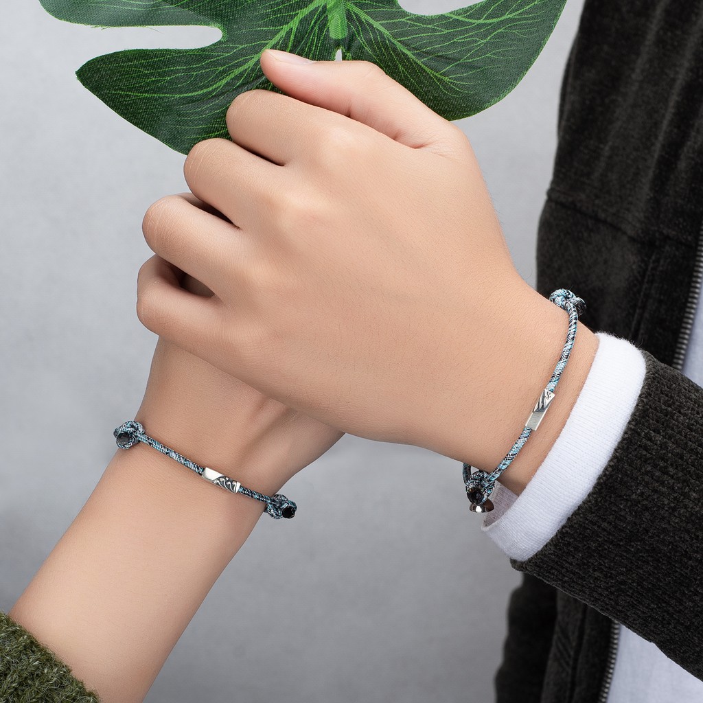 Vòng Tay Đôi Nam Nữ Biển Và Núi Asta Accessories - Vòng Tay Cặp Vải Dù Cho Cặp Đôi Tình Nhân - Biển Và Núi