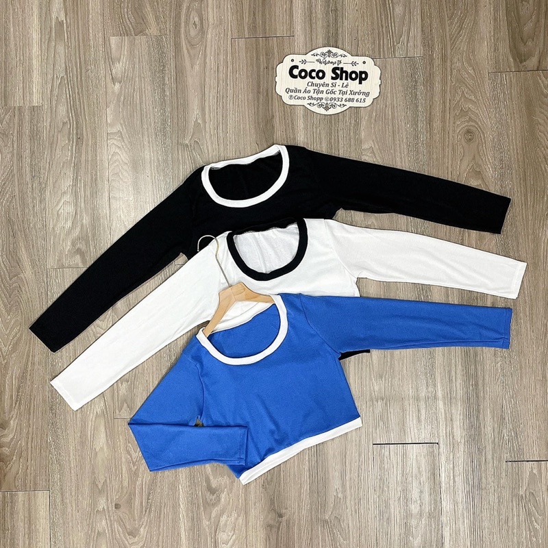 Áo Croptop Tay Dài Viền TD02