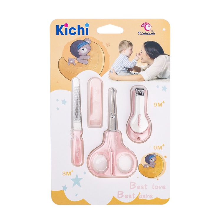 Bộ bấm móng tay / cắt móng tay cho bé sơ sinh Kichi 4 món tiện dụng