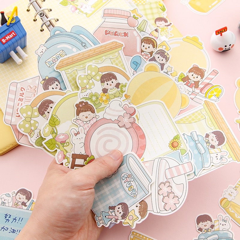 Set 100 Tờ giấy Ghi Chú Note Hoạ Tiết Hoạt Hình Dễ Thương - Tiệm Ốc Sột-PK016