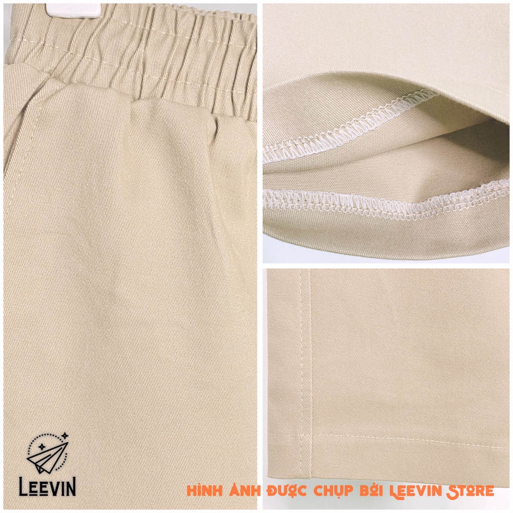 Quần Baggy Nam Nữ Kaki Ống Suông UNISEX vải co dãn - Kiểu quần kaki nữ mềm form dáng đứng Leevin Store