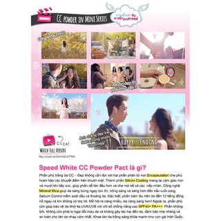 Phấn Phủ Cathy Doll Speed White CC Powder Pact SPF40 PA+ + +12g