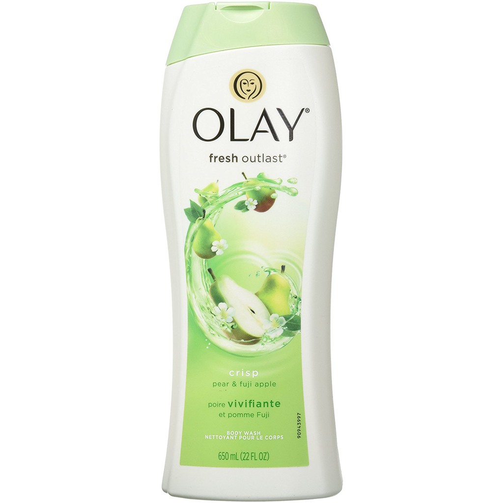Sữa tắm hương lê & táo OLAY Fresh Outlast Body Wash Crisp Pear & Fuji Apple 700ml (Mỹ)